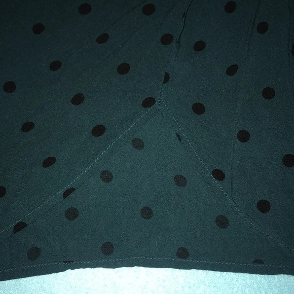 OLD NAVY the tunic shirt polka dots half button up collar button cuffs size XL - Picture 3 of 9